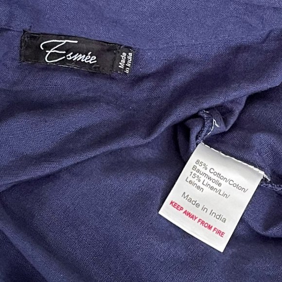 ESMEE/ASOS EXCLUSIVE BUTTON DOWN JUMPSUIT IN NAVY SIZE M - Picture 6 of 6